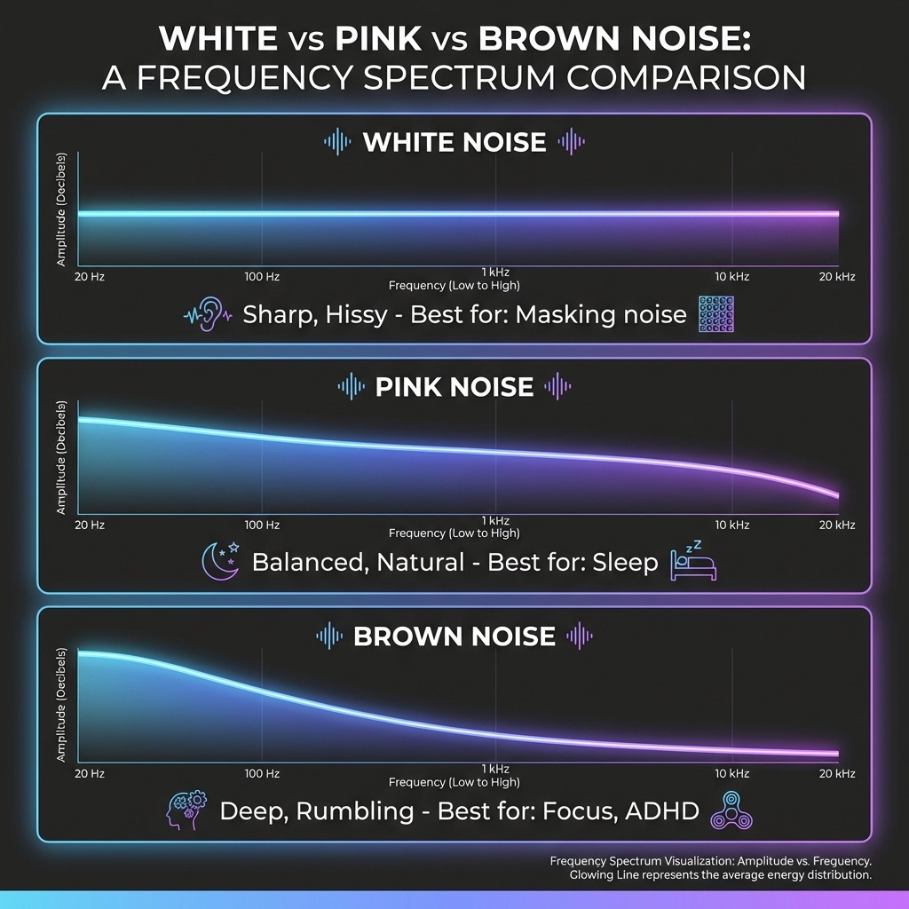 White Noise vs Brown Noise vs Pink Noise: Which is Best for Sleep?